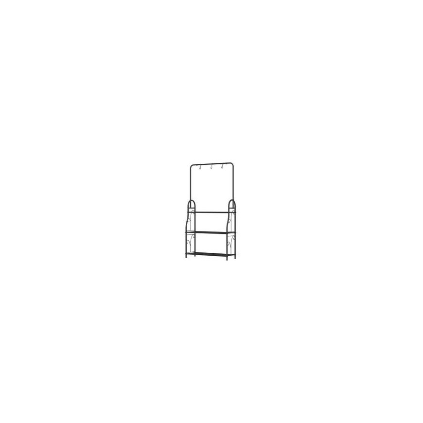 Spacetronik Wall Shelf for Flower Pot SPGC21BB Black