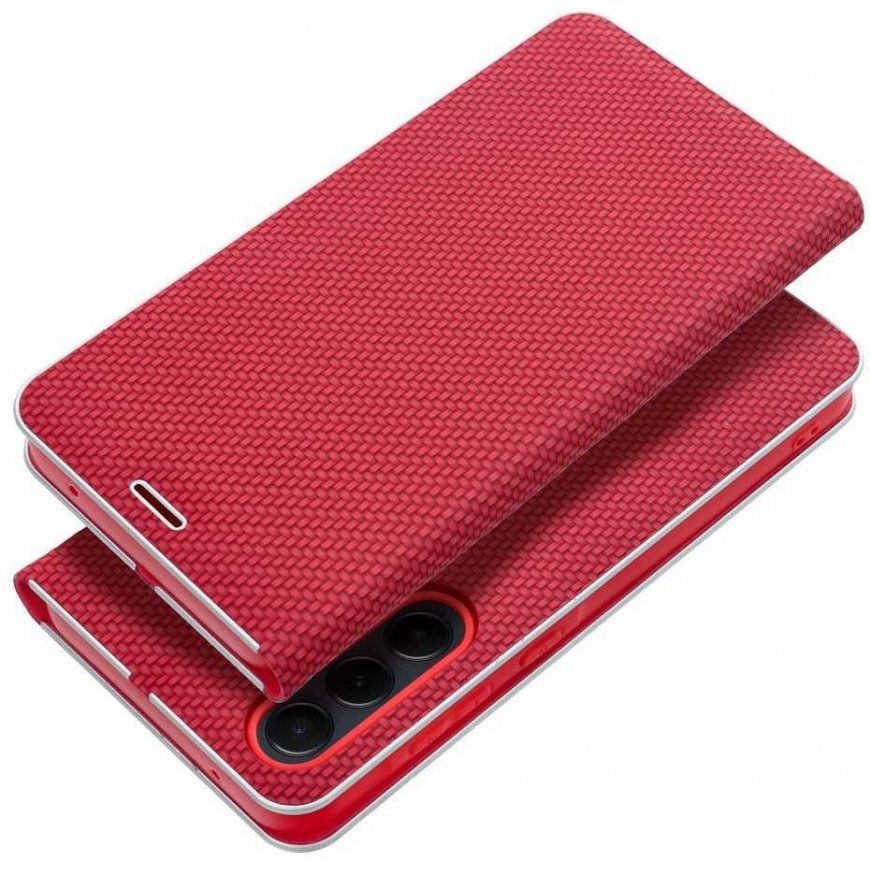 Dėklas Oem LUNA Book Carbon paredzēts Samsung Galaxy Xcover 7 sarkans