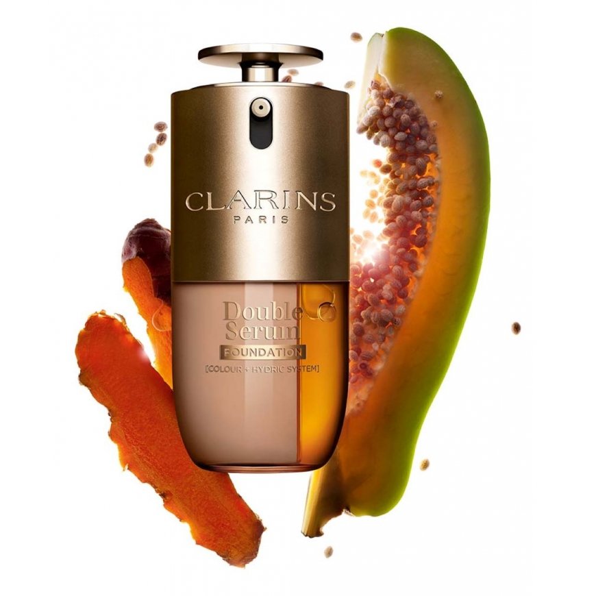Clarins DOUBLE SERUM FOUNDATION - 2-in-1 hybrid foundation 30 ml Buteliukas su pompa Skystis M2N – 2
