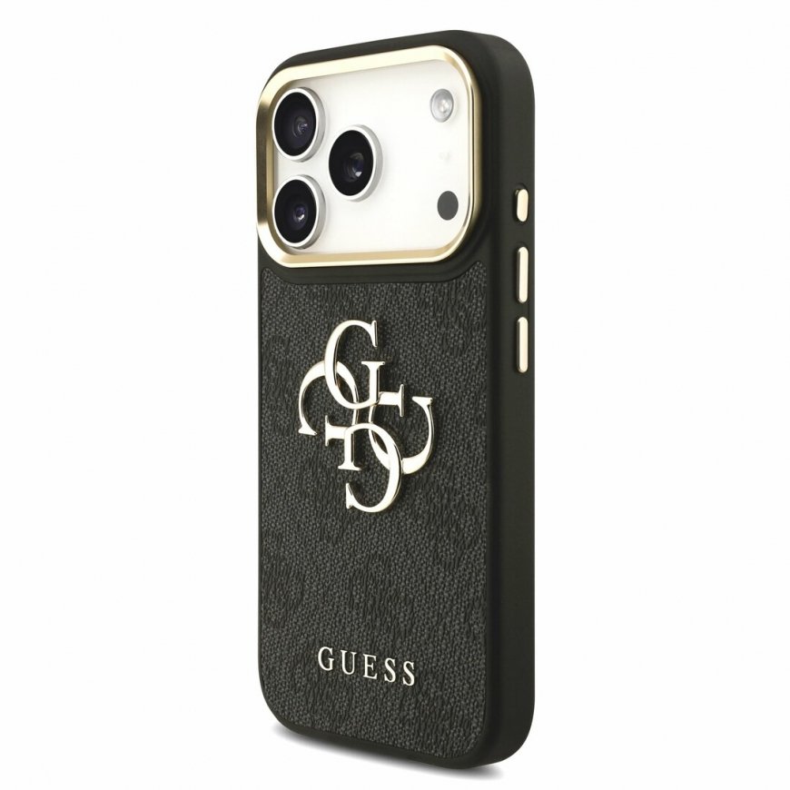 Guess IML Script металлический чехол «MagSafe» для «iPhone 17 Pro», черный