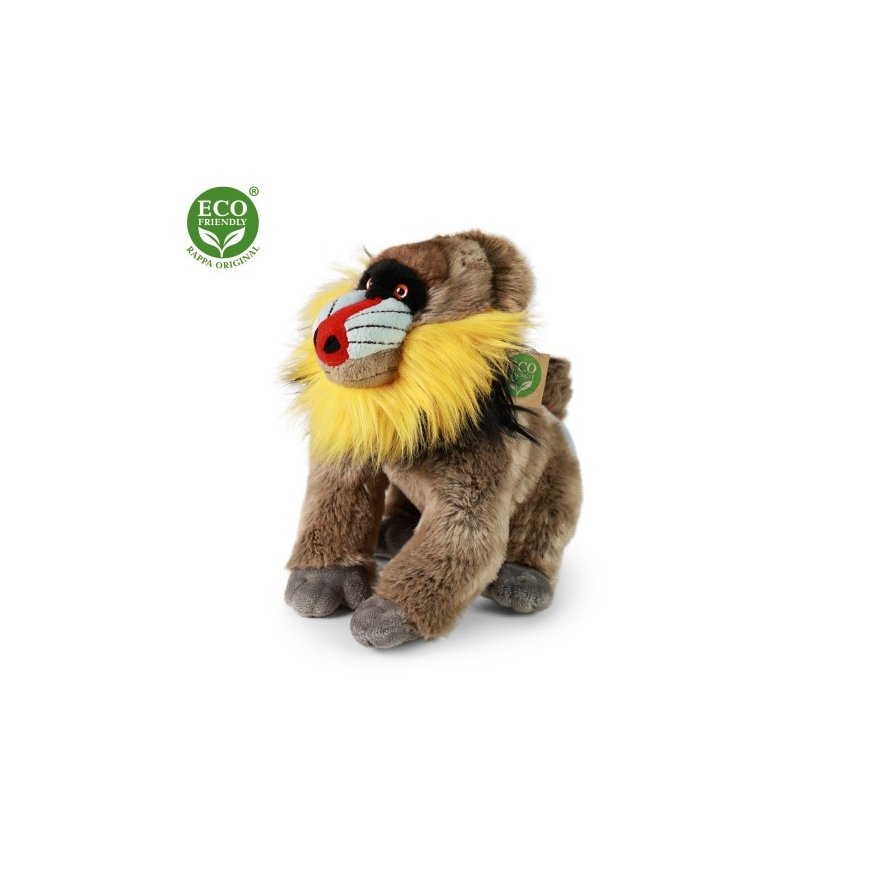 Rappa Plush Mandrill Monkey 28 cm ECO-FRIENDLY