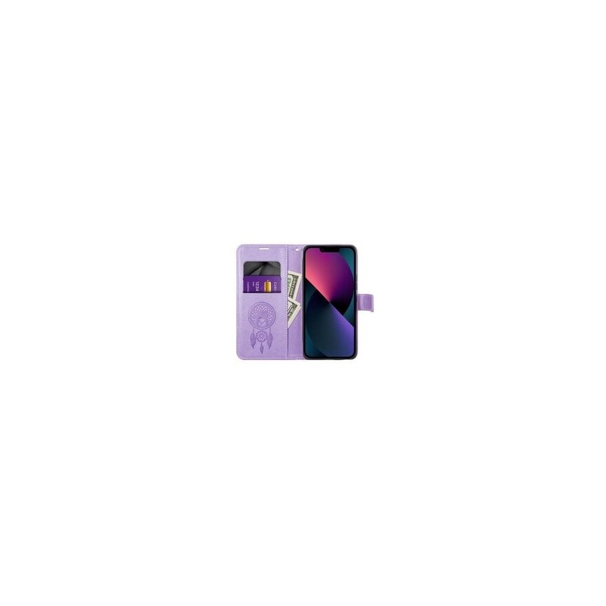 Forcell Oem MEZZO raamatukate Samsung Galaxy A36 5G jaoks, puidust roosa kullaga.