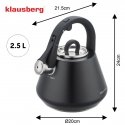 Traditional kettle 2.5l, black Klausberg, KB 7948