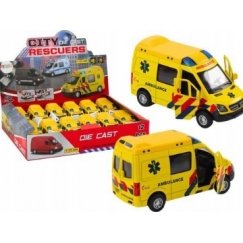 Lean Toys Geltona Greitoji Pagalba Modelis 1:32 su Šviesomis ir Garsais