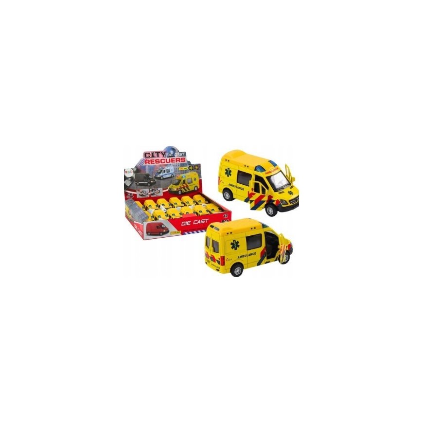 Lean Toys Yellow Fast Rescue Model 1:32 with Lights and Sounds