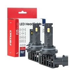 LED žibintu spuldzes F25 Sudraba FULL CANBUS HIR2 9012 54W 12V 24V AMIO-04708