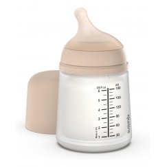 SUAVINEX ZERO ZERO ANTI-COLIC BUTELIUKAS SU REGULIUOJAMOS SROVĖS ŽINDUKU, 180 ML, NUO +0 MĖN., LIGHT