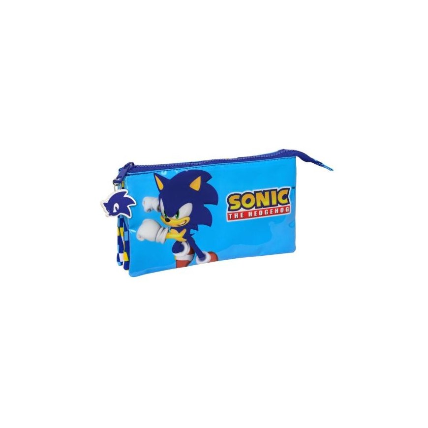 Safta Sonic the Hedgehog kolmiosainen kynäpussi – 2
