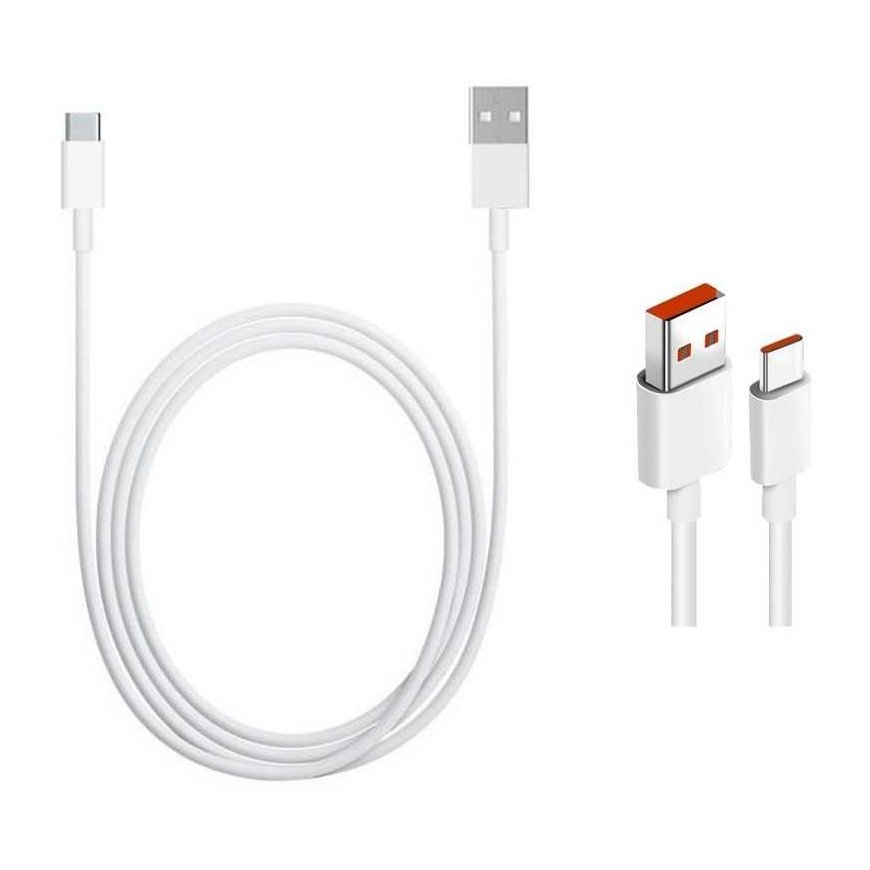 XIAOMI originalus kabelis USB A į Type C 1 m baltos spalvos bulk pakuotė – 2