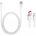 XIAOMI originalus kabelis USB A į Type C 1 m baltos spalvos bulk pakuotė XIAOMI originalus kabelis USB A į Type C 1 m baltos spalvos bulk pakuotė