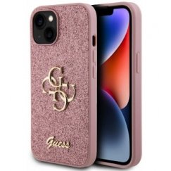 Guess Fixed Glitter Big 4G Metal Logo dėklas Samsung Galaxy S26 Ultra juoda