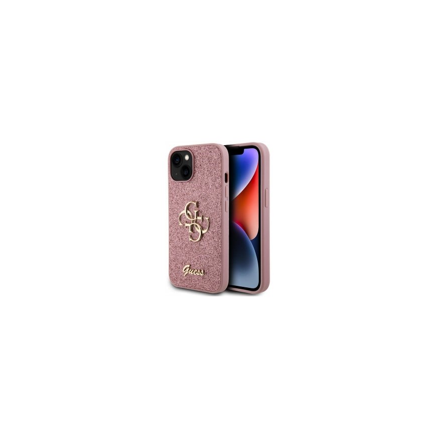 Guess Fixed Glitter Big 4G Metal Logo Case for Samsung Galaxy S26 Ultra Black