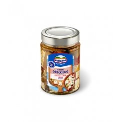Graikinių sūryminis sūris aliejuje HOCHLAND, kubeliais, su alyvuogėmis ir paprika, 300g