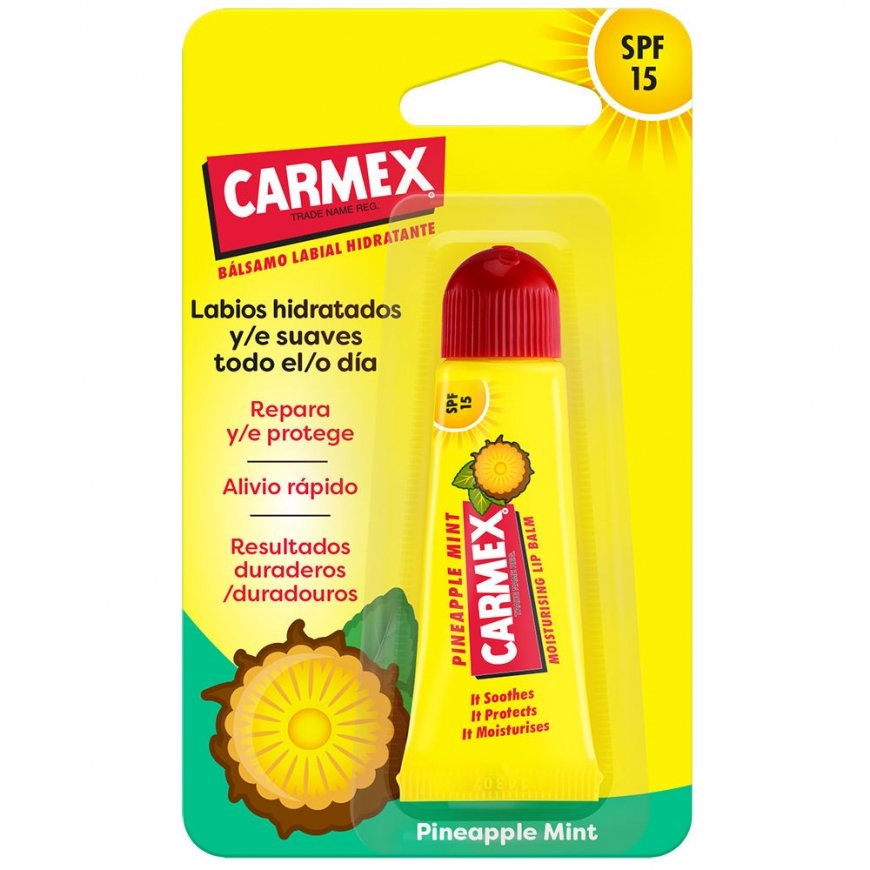 Carmex ANANASS mitrinošs balzams caurulē SPF15