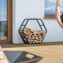Hexagonal wooden stand 87 x 28 x 79 cm black PATIO Hexagonal wooden stand 87 x 28 x 79 cm black PATIO