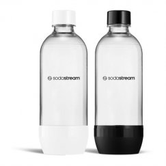 SodaStream JET pudele 2x 1 l, balta/melna