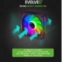 Вентилятор Evolveo 120UX-M, вентилятор 120 мм, 4pin molex, ARGB, мастер, черный