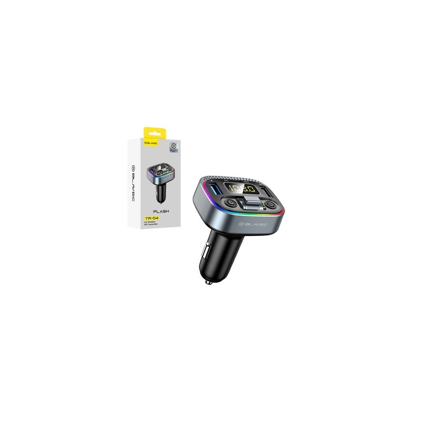 Blavec FM Transmitter Flash TR-06 MP3, Bluetooth - 2xUSB + Type – 2