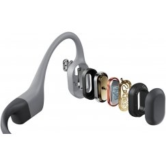Shokz OpenSwim Pro - uima kuulokkeet luukäytön teknologialla, USB-C, Harmaat