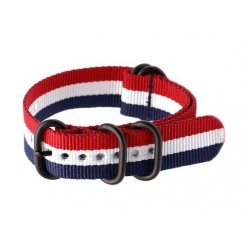 Pacific Strap N01 NATO Watch Band - Red/White/Blue - 22mm