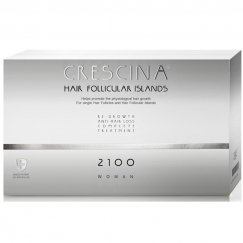 Labo Crescina Follicular Islands 2100 Augšanas stimulācijas ampulu ārstnieciskais serums galvas ādai sievietēm 10 + 10 vnt.