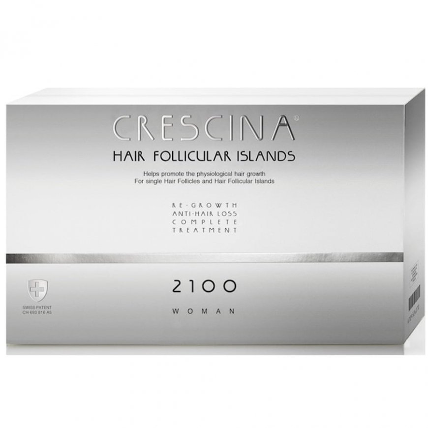 Labo Crescina Follicular Islands 2100 Kasvu Stimuleerimise Ampullide Ravi Seerum Peanahale Naistele 10 +10 tk.
