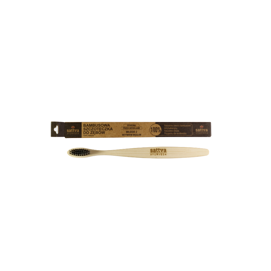 Bamboo medium soft toothbrush, Sattva Ayurveda