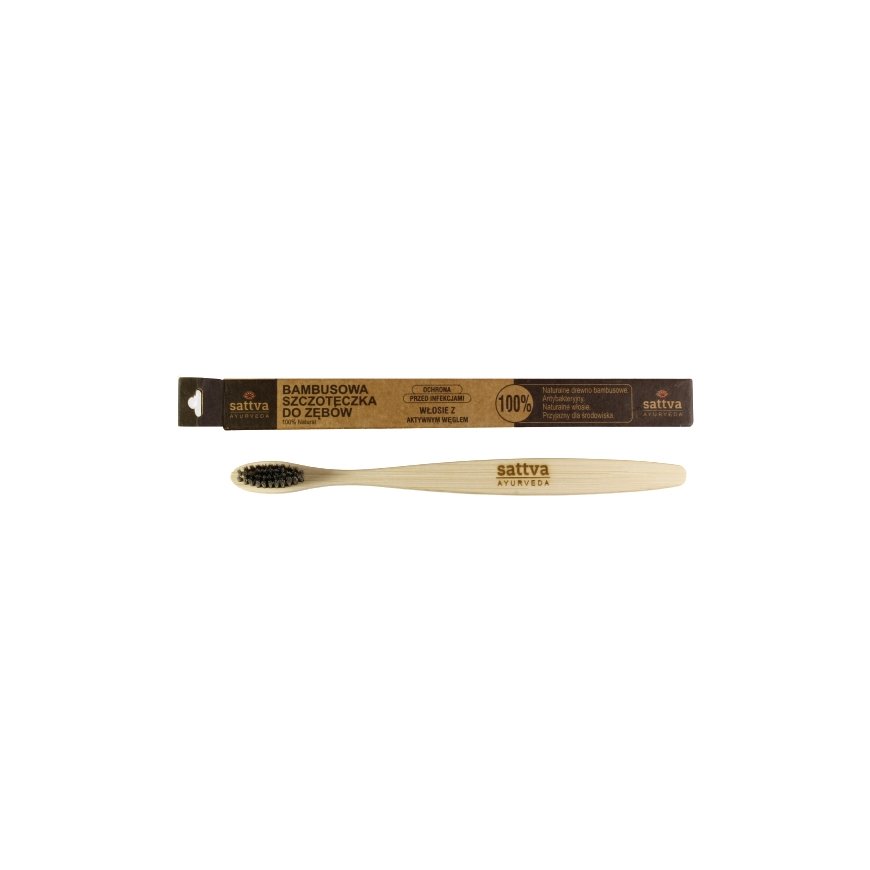 Bamboo medium soft toothbrush, Sattva Ayurveda – 2