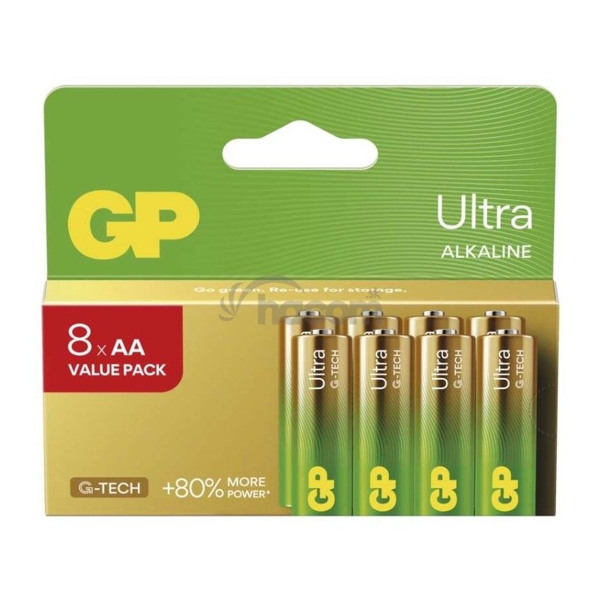 GP Ultra AA aluselaktilised akud (LR6), 8 tk – 2