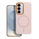 4Kom Oem FRAME MAG COVER case compatible with MagSafe designed for Samsung Galaxy A16 in powder pink color