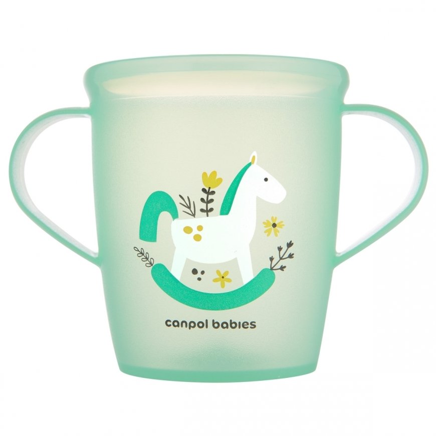 CANPOL BABIES muki kahvoilla lapsille, vihreä, 250 ml, 2/101_gre – 2