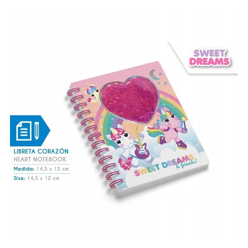 Kids Euroswan - Licencēti aksesuāri Spīdīga piezīmju grāmatiņa - Sweet Dreams
