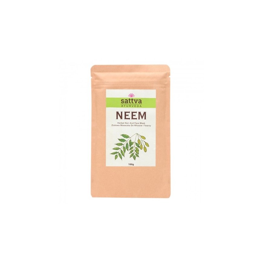 Nimbameditsi pulber näo- ja juuksemaskidele Neem, Sattva Ayurveda, 100g