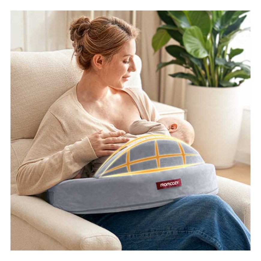 MOMCOZY EXCLUSIVE MEMORY FOAM NURSING PILLOW, Gray – 2