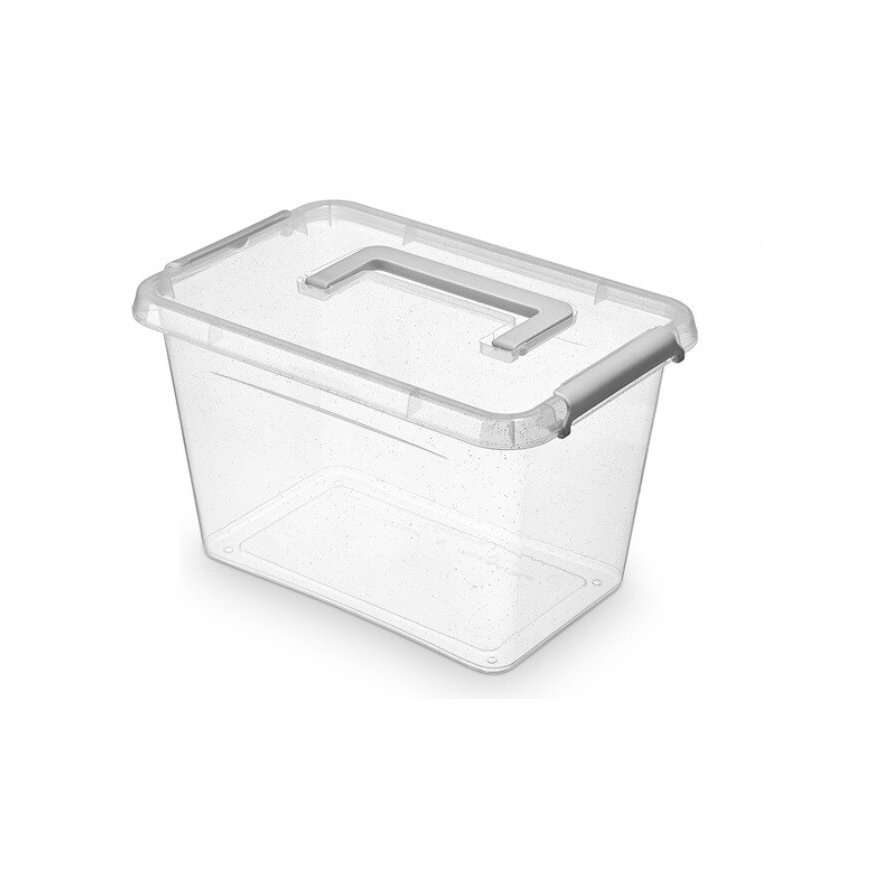Orplast antibakteriaalne hoiukarp mikroosakestega sidabrinis, kaas ja käepide 29x20x18cm 6,5l (1333) – 2