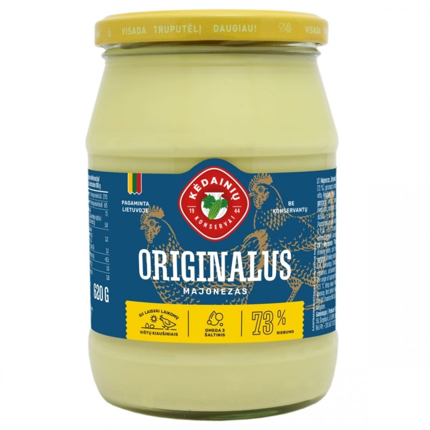 Kkf Retail Mayonnaise KĖDAINIŲ Lithuanian Original, 73% fat, 620g