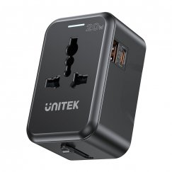 UNITEK P1120ABK01 pistorasia-adapteri Universaali musta