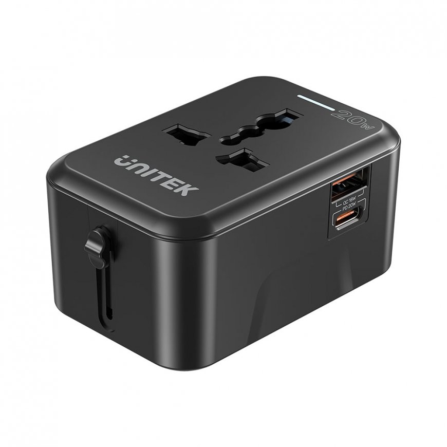 UNITEK P1120ABK01 адаптер сетевой вилки Универсальная Черный – 2