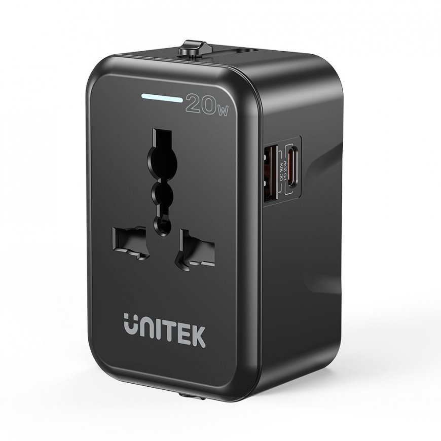 UNITEK P1120ABK01 pistorasia-adapteri Universaali musta – 4