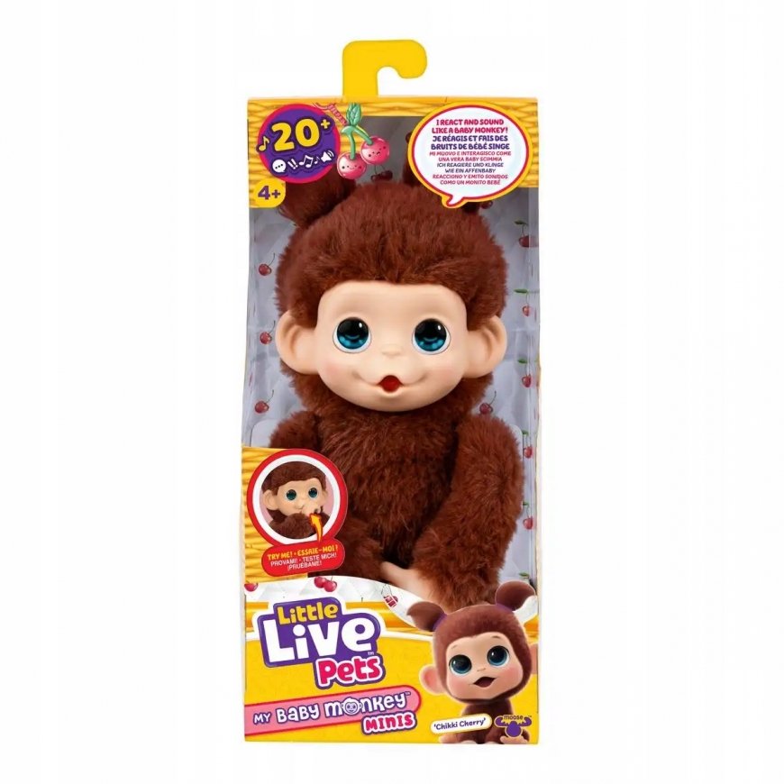 Cobi interaktyvi kaukė little live pets - mini beždžionėlė chikki cherry – 2