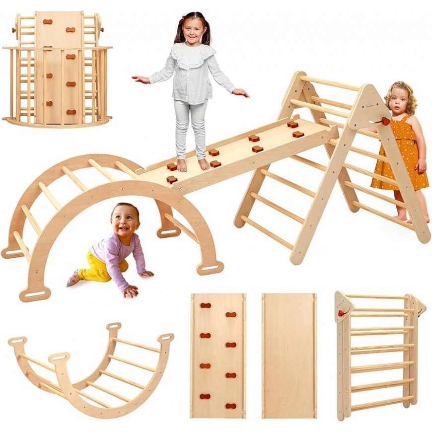 CLASSIC WORLD EDU Puitu mänguväljaku XL Montessori ronimisredeli komplekt – 2