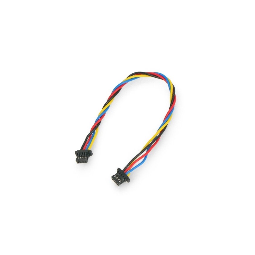 Lankstais Qwiic kabelis ar 4 kontaktu savienotāju, 10 cm, SparkFun PRT-17259