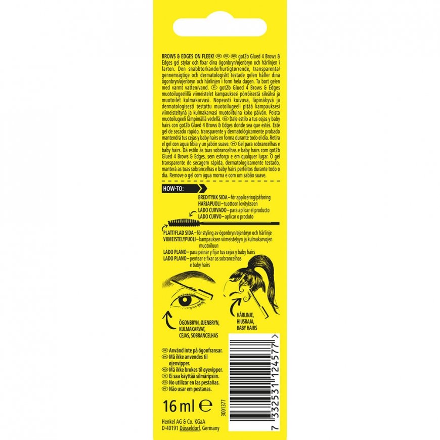 Schwarzkopf Mass Market GOT2B GLUED 2-in-1 uzacu fiksators 16 ml