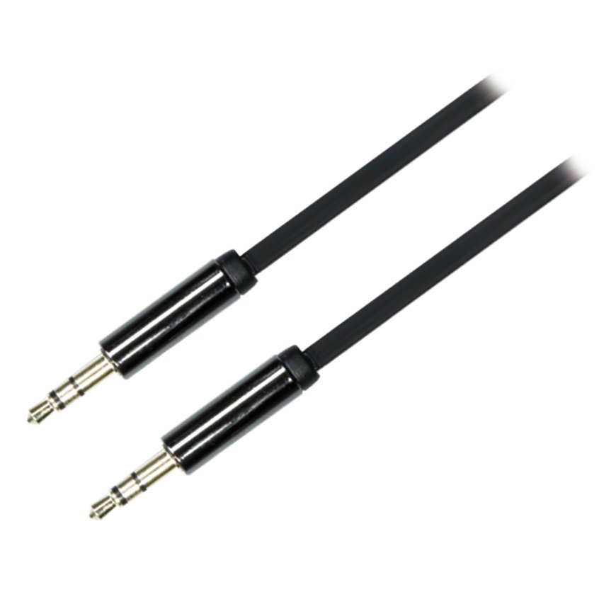 Deltaco AUD-101 audio cable 1 m 3.5mm Black
