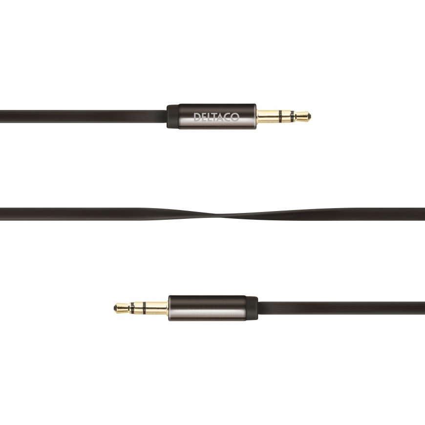 Deltaco AUD-101 audio kabelis 1 m 3.5mm Melns – 2