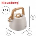 Традиционный чайник 2,5 л, цвета меренги, Klausberg, KB 7917