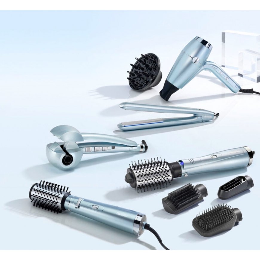 BaByliss Hydro-Fusion C1700E matu ieveidotājs Karstā gaisa suka Silts Zils 2,8 m – 5