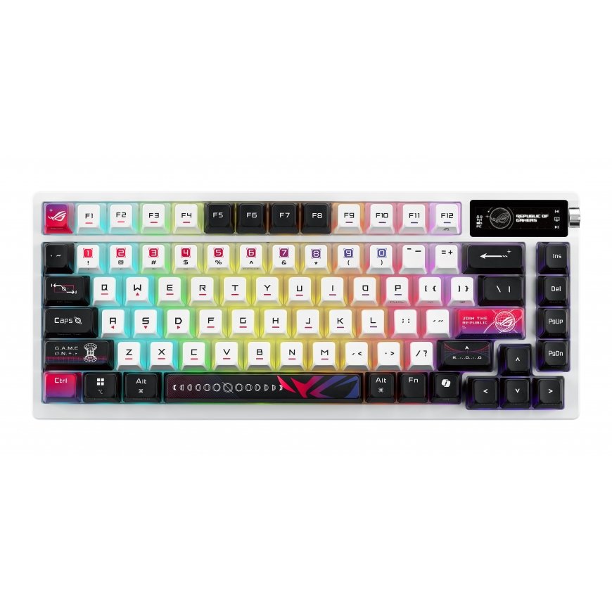 ASUS ROG Azoth X klaviatūra Žaidimams USB + RF Wireless + Bluetooth Juoda, Balta