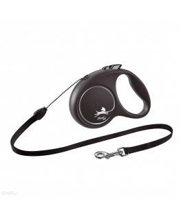 FLEXI Smycz automatyczna Black Design S 5 m czarny