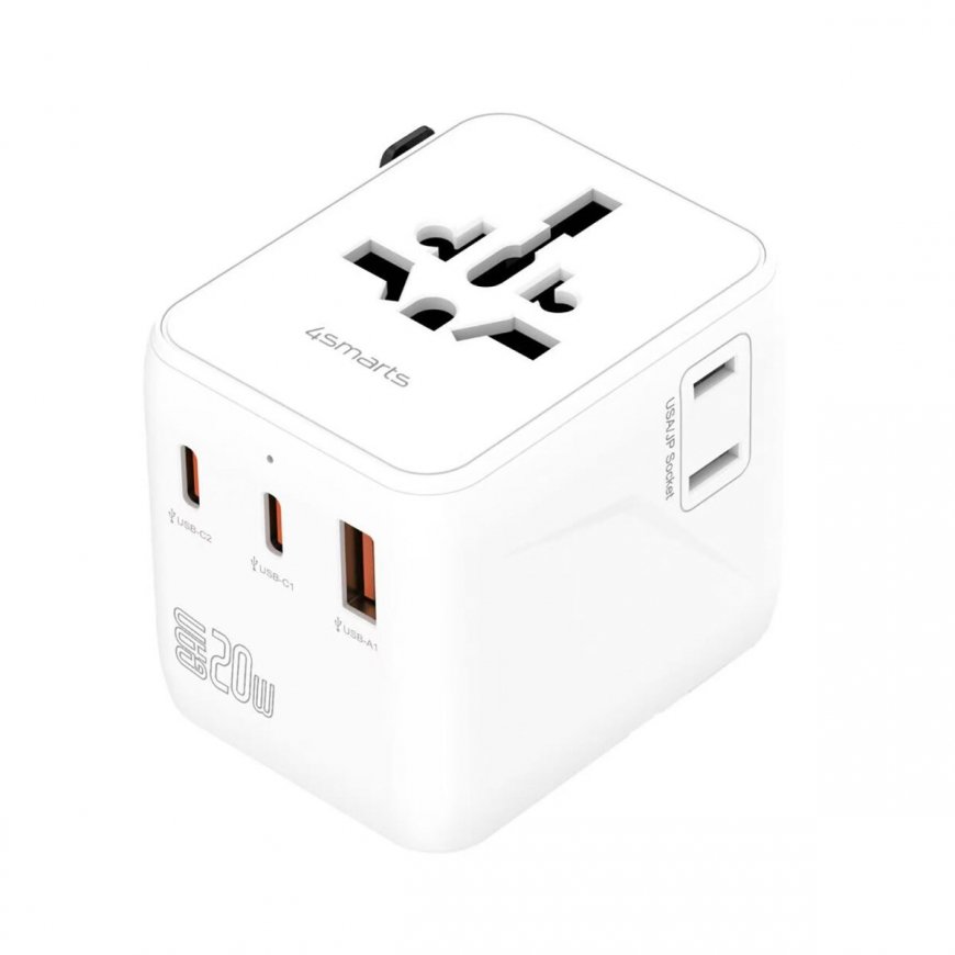 4smarts 541645 power plug adapter Modular Universal White